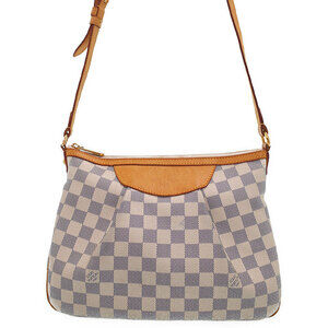 Louis Vuitton Damier Azur White Siracusa Shoulder Bag